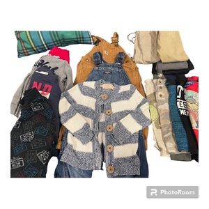 Toddler boys clothing lot. 12 to 18 months. Some 18-24 months but for like 18.
